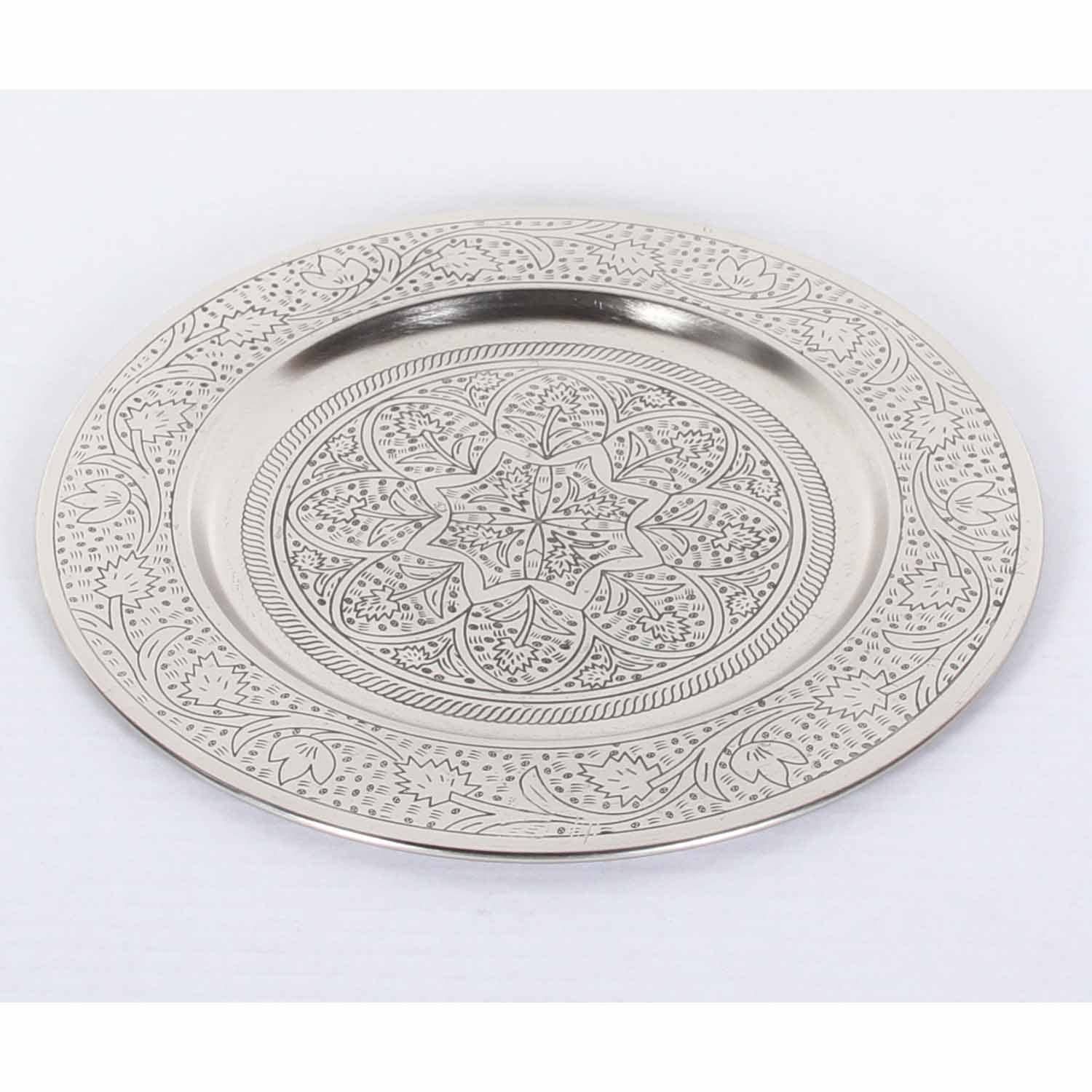 Casa Moro - Wholesale Serving Utensil - Oriental tea tray Hoyam diameter 50 cm silver tray2