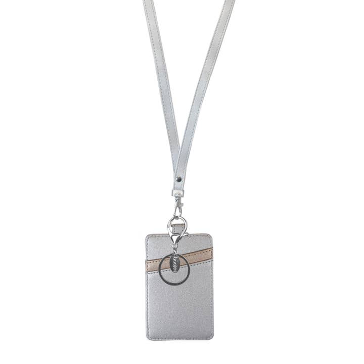 Glacier Silver Wallet ID Badge Holder Lanyard for wholesale by Bonitas International