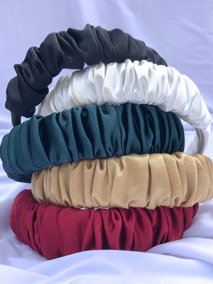 Satin Scrunchie Headbands for wholesale by Grace.E.Co