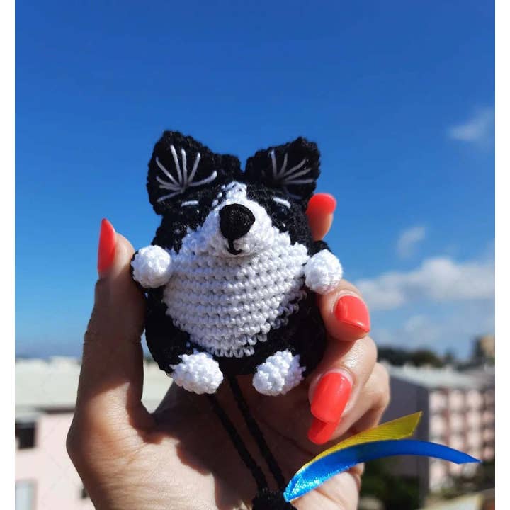 TOMOPOD LLC - Wholesale Car Decorative Charm - Unisex - Crochet Corgi Dog Car Mirror Hanging, Bag Charm, Dog Lovers8