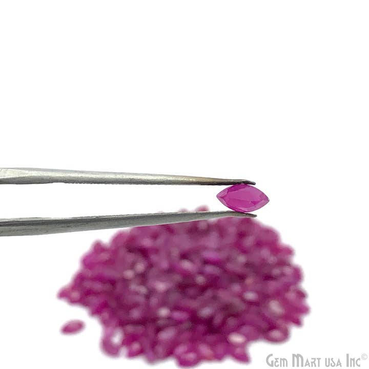 GemMartUSA - Wholesale Spiritual Stone/Crystal - Natural Ruby Marquise Faceted Loose Gemstone, 6x3mm, 1Carats1