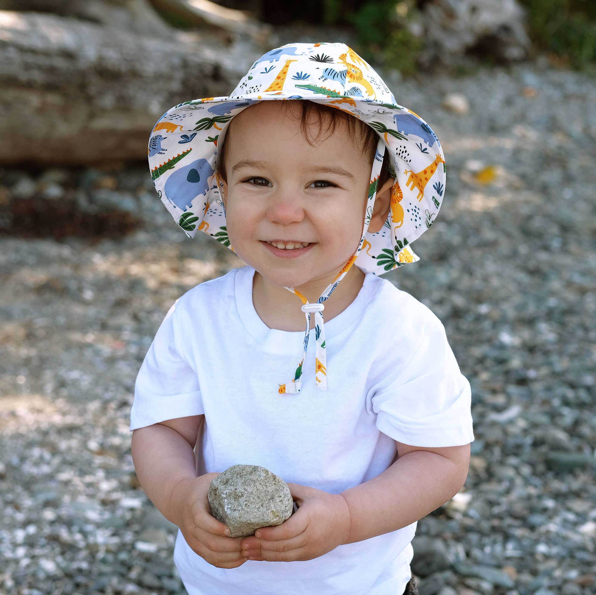 Jan & Jul - Vente Chapeau de soleil – enfant - Safari | Chapeau de soleil en coton à larges bords5