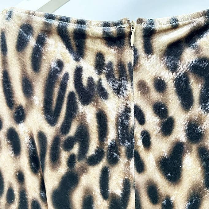 Color as pictures DR807Y Leopard Print Velvet Gown with One-Shoulder Grace for wholesale on Faire9