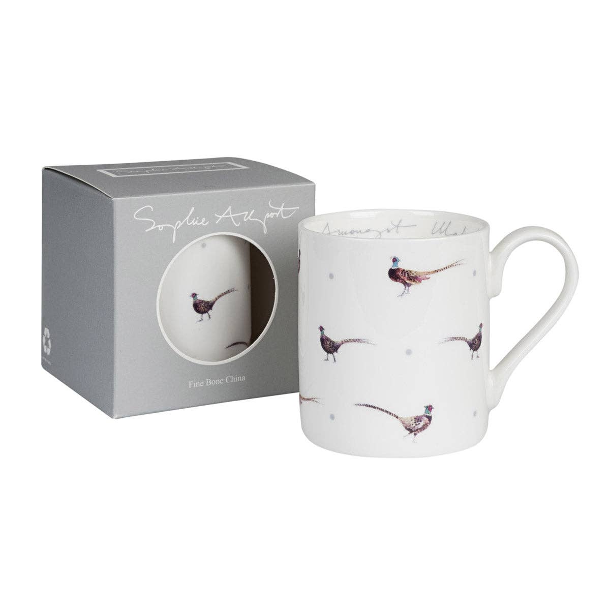 Sophie Allport – wholesale Coffee mug – Amongst Males Pheasant & Dot Mug2