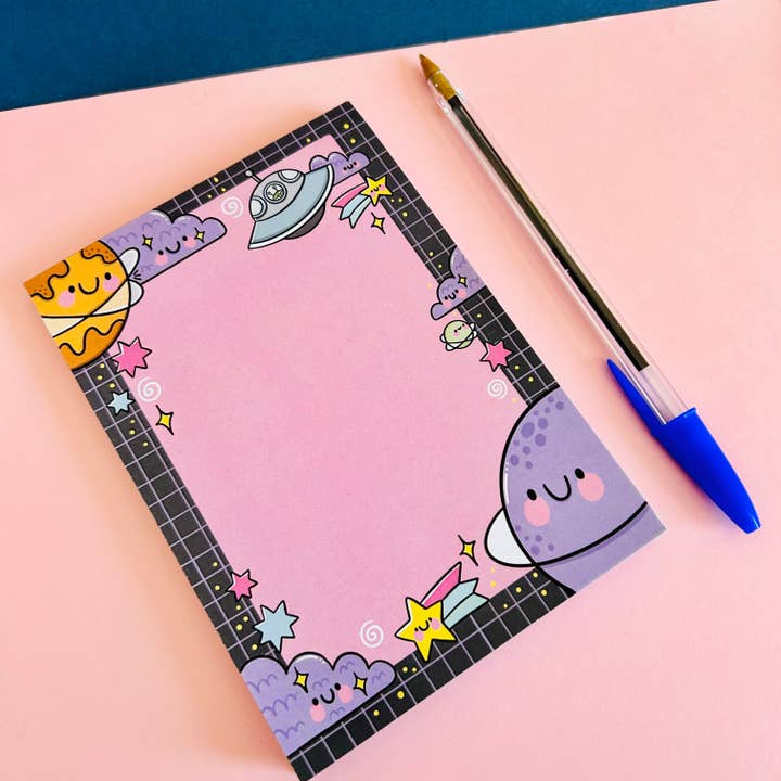 Kellylou – wholesale Notepad – Space Cuties - A6 Notepad1