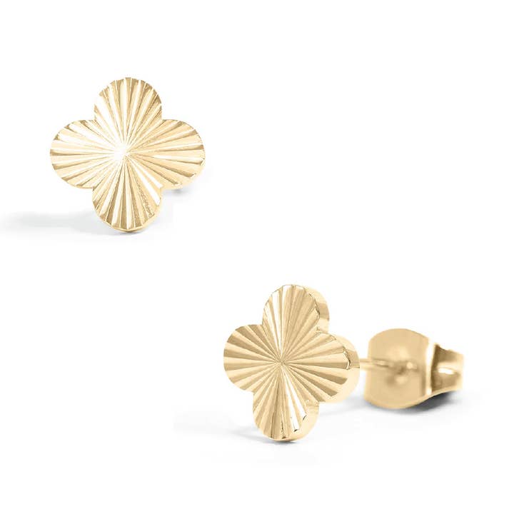 Clover Stud Earrings for wholesale by Mint + Sky