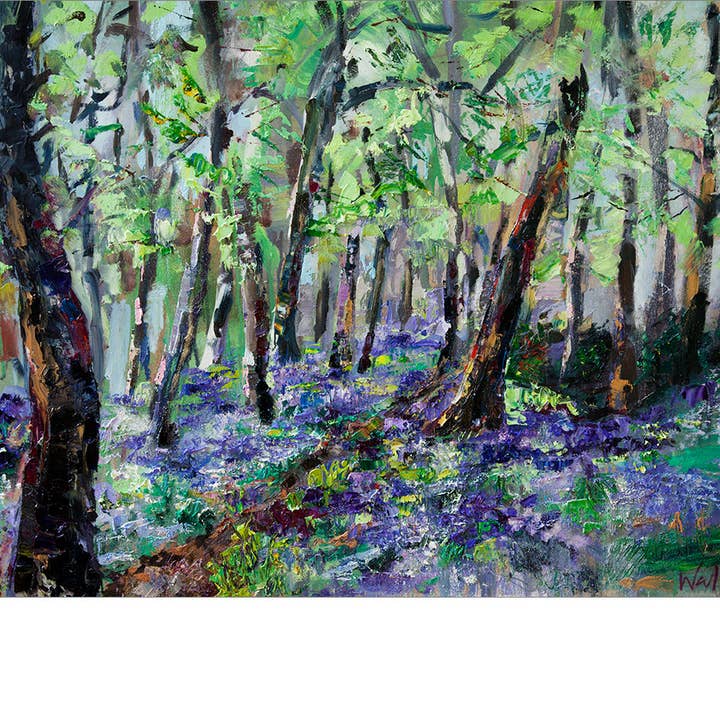 Askwith Bluebells - Giclée Print for wholesale by The Laura Wallace Collection