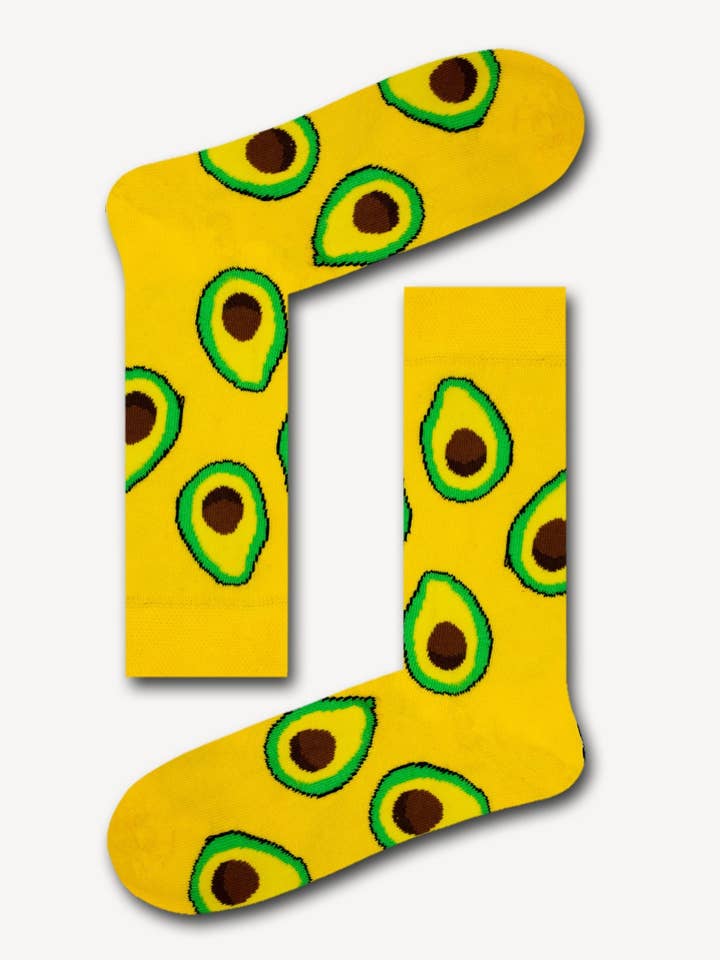 Avocado Lovers Unisex Fruit Socks Gift for wholesale by Socksbros LTD