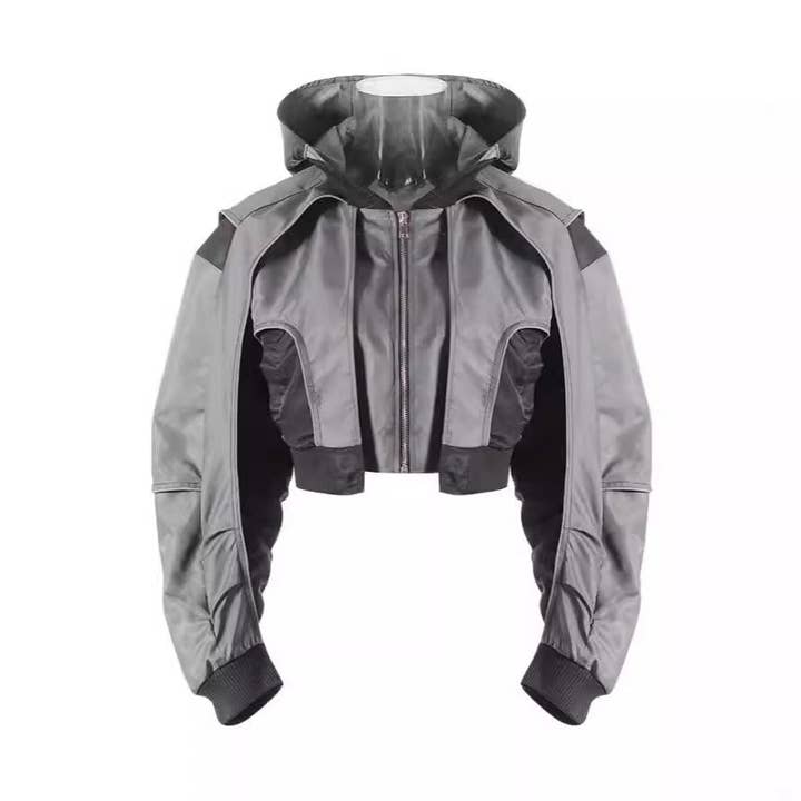 Casaco de Beisebol com Cordão Curto e Blocos de Cor M53 para Mulheres por atacado de Sanyao Fashion