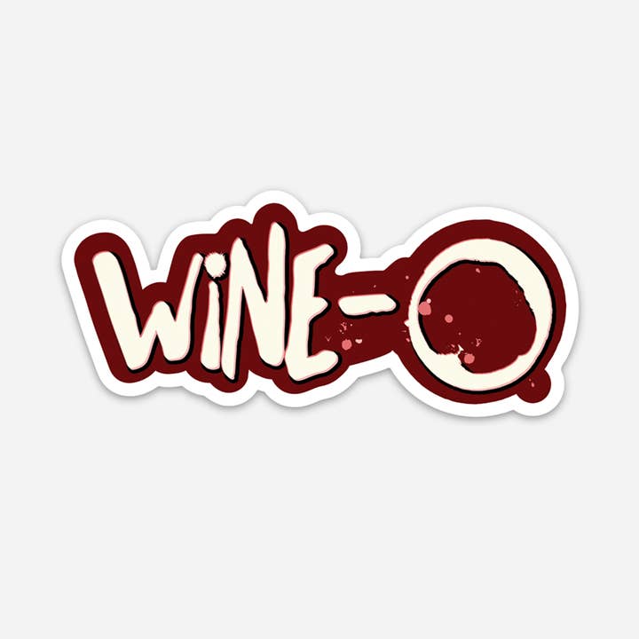 Gusto Graphic Tees - Wholesale Sticker - Wine-O Sticker