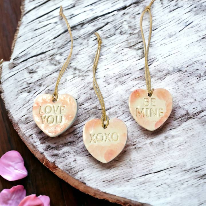 Pink Heart Valentine Ornament, Wedding Favour or Christmas for wholesale by Sassy Sacha Jewelry