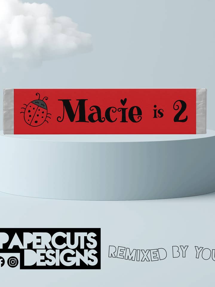 Chocolate Bar Wrapper - Ladybird for wholesale by Papercuts Designs