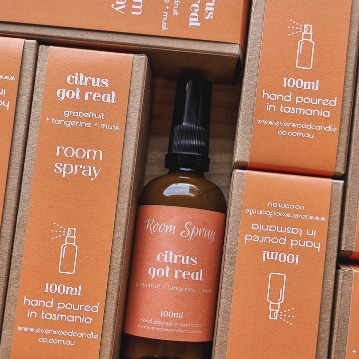 Everwood Candle Co. - Wholesale Room & linen spray - 'Citrus Got Real' Room Spray 100ml 0