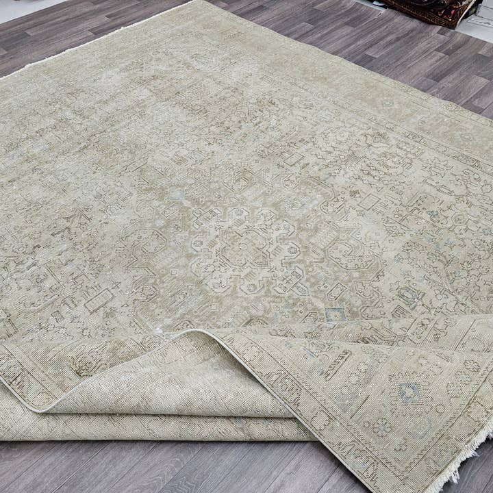 Tappeto Vintage Turco 9x12: Tappeto in Lana Heriz Annodato a Mano per la vendita all'ingrosso da parte di MesopotamiaRugs