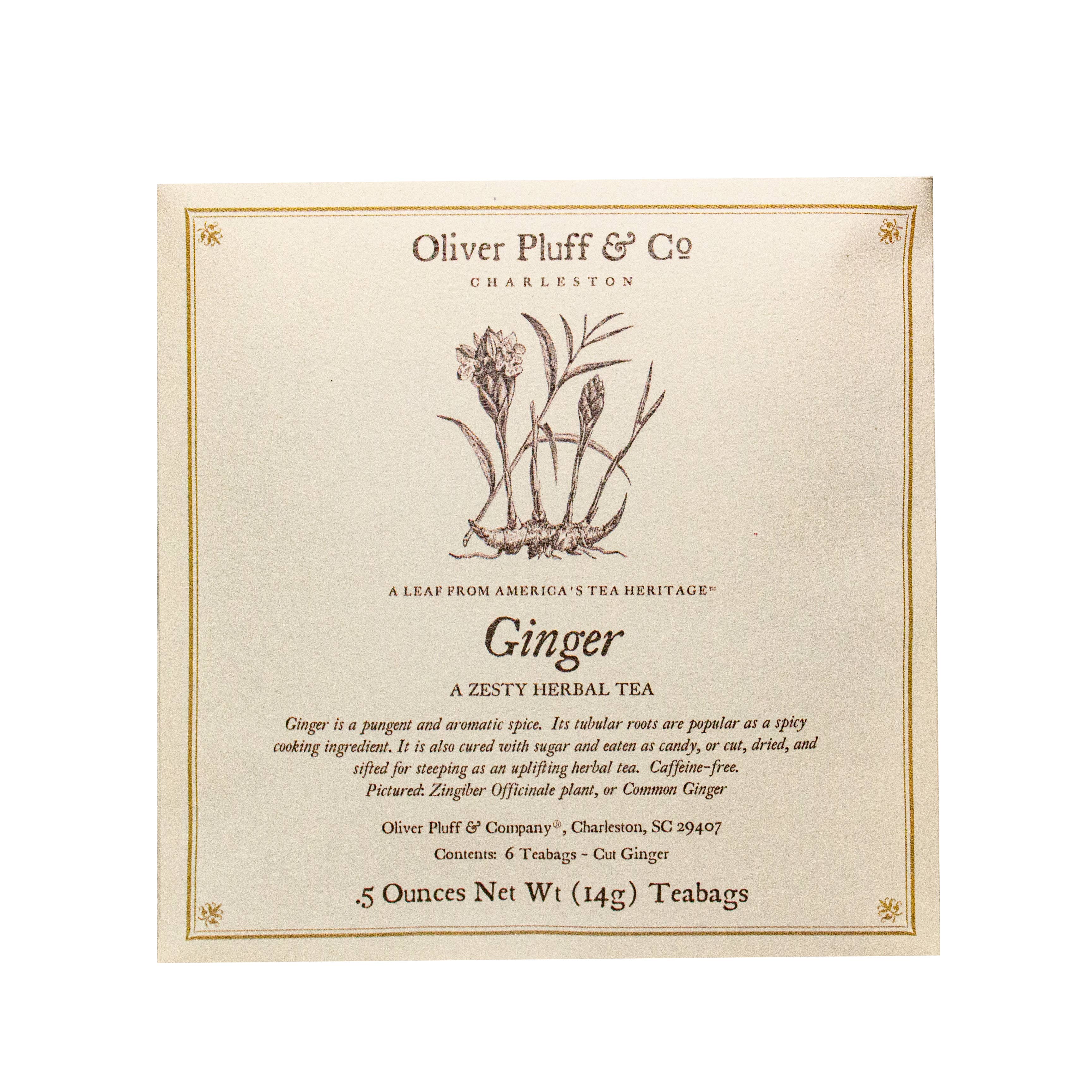 Oliver Pluff & Company - Wholesale Tea Bags - Ginger - 6 Teabags