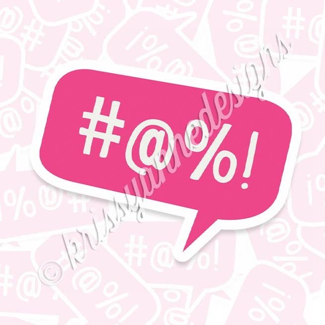 Vinyl Decal Sticker - #@%! Speech Bubble for wholesale by Krissyanne Designs