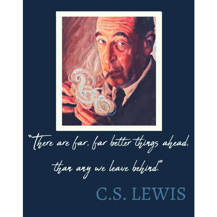 Autocolante C.S. Lewis Melhores Coisas pela Frente por atacado de PNW Departure