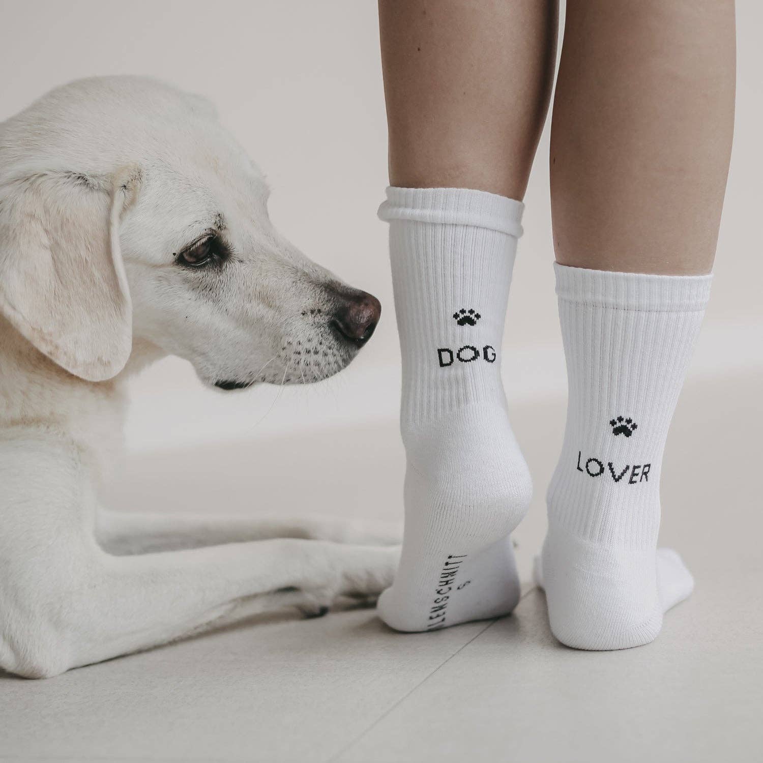 Eulenschnitt - Wholesale Socks - Unisex - Socks white Dog Lover S (PU = 5 pcs)0