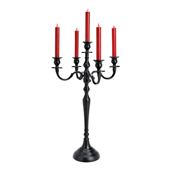 Wurm - Wholesale Candle Holder - 5-arm candle holder made of black metal (W/H/D) 36x62x36cm