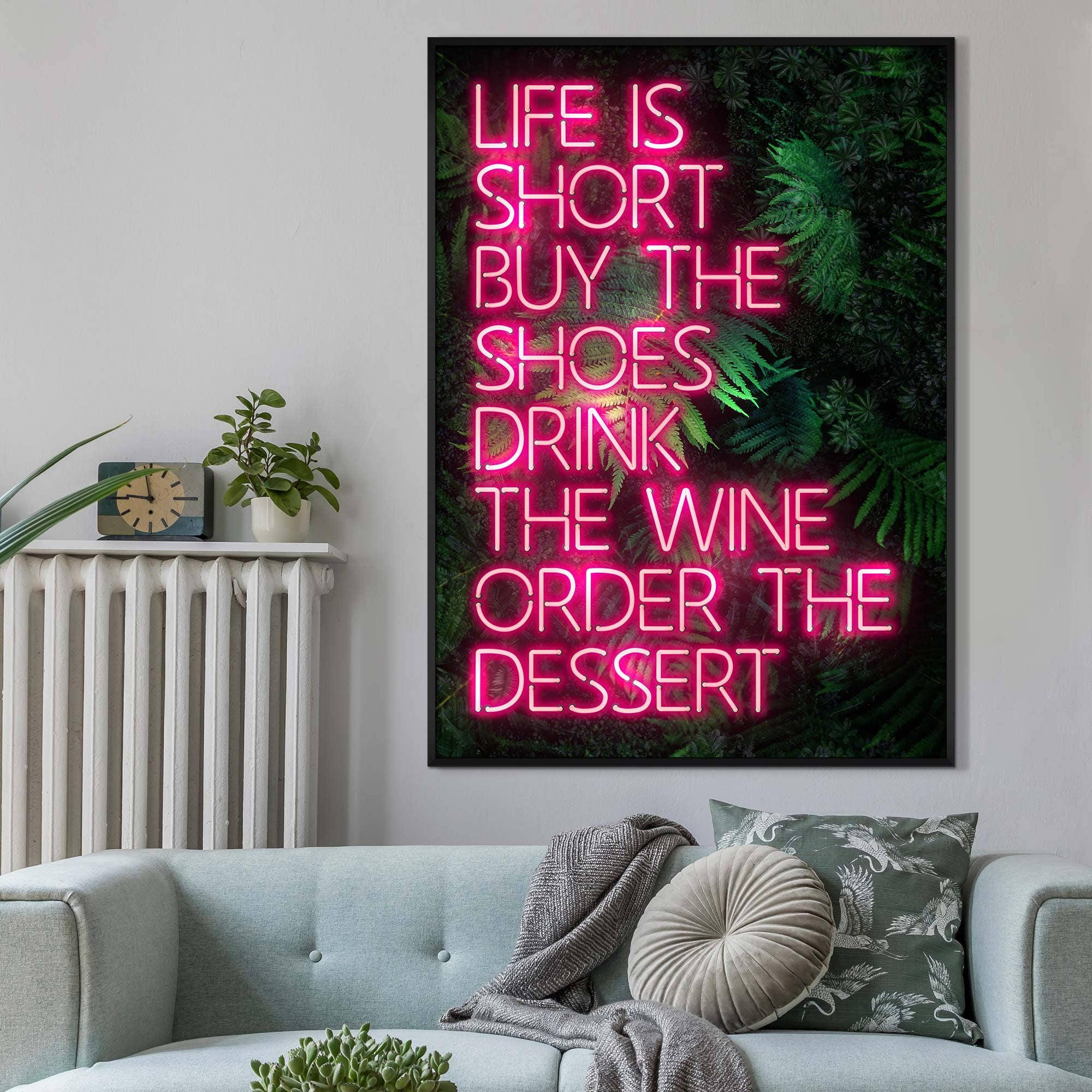 Ink & Drop - Wholesale Art Print - Life Is Short Neon Print2
