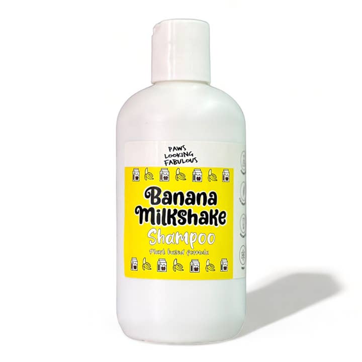Banana Milkshake Natural Dog Shampoo | Sensitive Skin for wholesale by Paws Looking Fabulous