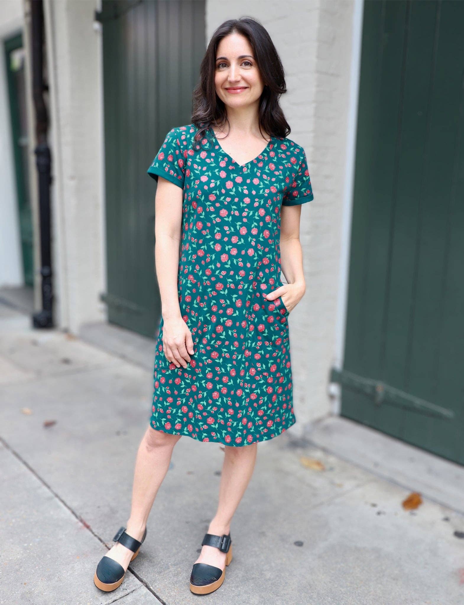 Passion Lilie - Wholesale Dress - Women's - Woodland Rose Fall Floral Organic Dress3