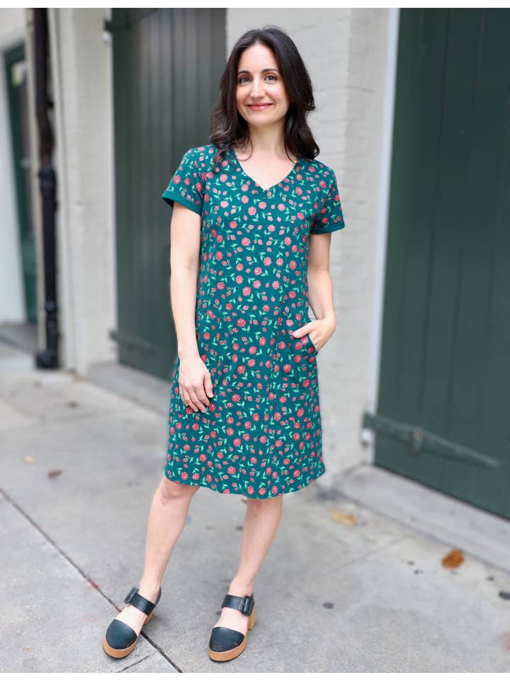 Passion Lilie - Wholesale Dress - Women's - Woodland Rose Fall Floral Organic Dress3