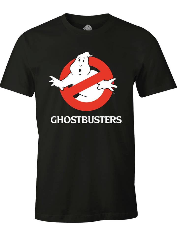 Nero Maglietta Ghostbusters - Logo classico in vendita all'ingrosso su Faire