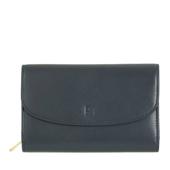 dudu - Vendita all'ingrosso Portafogli - Donna - Portafoglio Organizer in Pelle da Donna Dudu Blu Navy