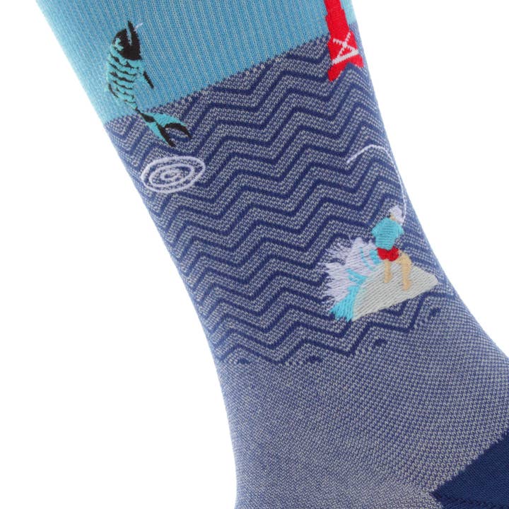 Soxfords - Wholesale Socks – Men's - "Cast King" - Fishing Themed Fine Men's Socks4
