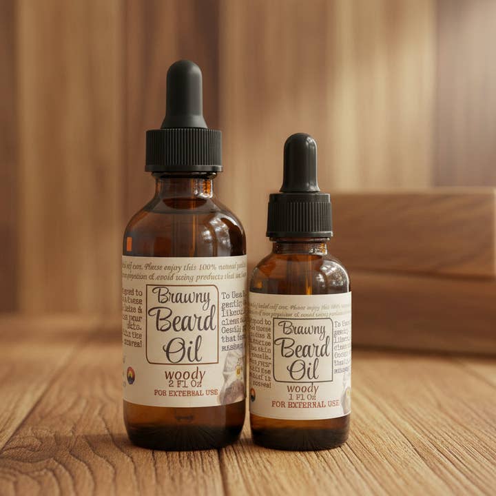 Brawny Beard Oil Natural Beard Oil for Moisture, Comfort & a Well-Groomed Finish for wholesale by Smittys Little Farm
