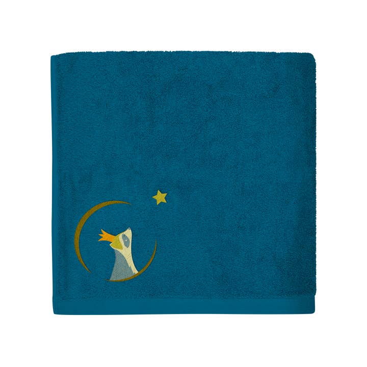 Children's bath towel 70cm x 140cm - Petrol blue Laton for wholesale by L'Oiseau Bateau
