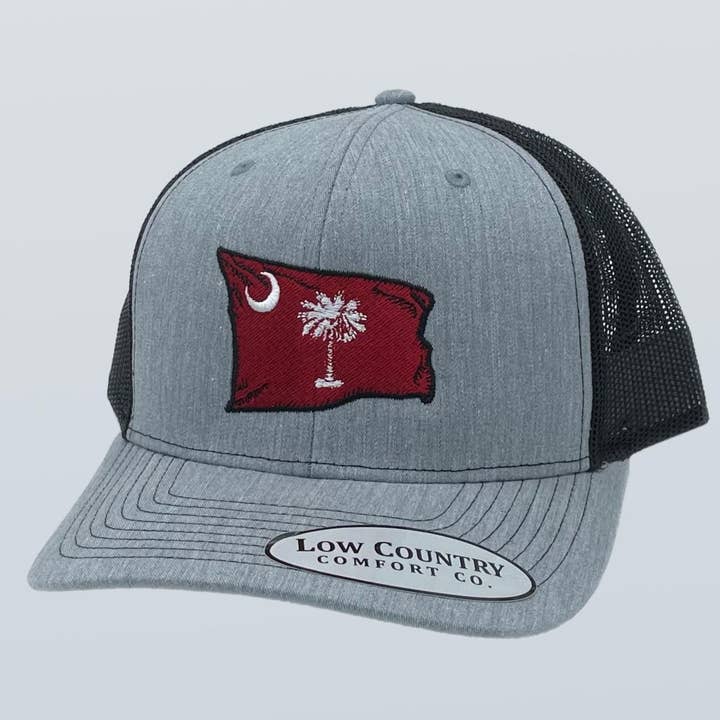 South Carolina Wavy Flag USC Heather/Black Hat for wholesale by Riverbed Threads
