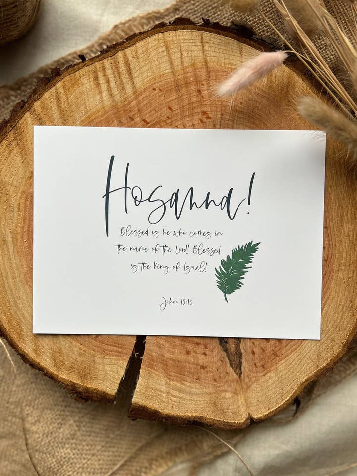 Hosanna! - Johannes 12,13 - Bibelvers Druck für den Großhandel von Daisy & Joy Design