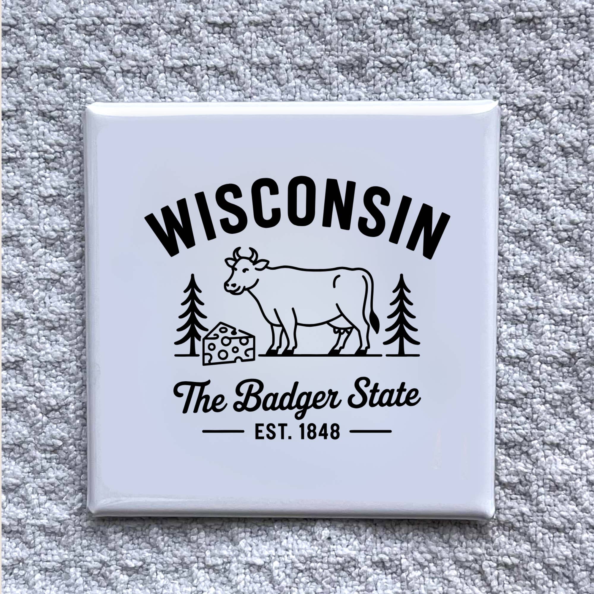 Made With Aloha Magnets,llc - Wholesale Magnet - Wisconsin 2x2" State Magnet-Handmade Fridge Souvenir