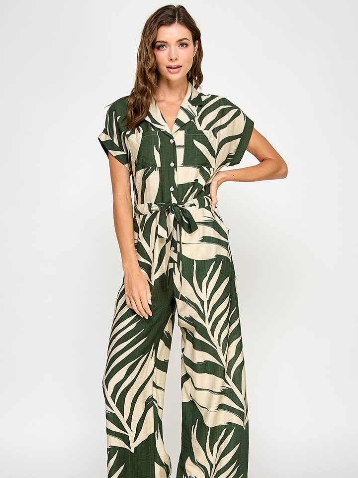 Printed Dolman Sleeves Jumpsuit for wholesale by RUBIENN