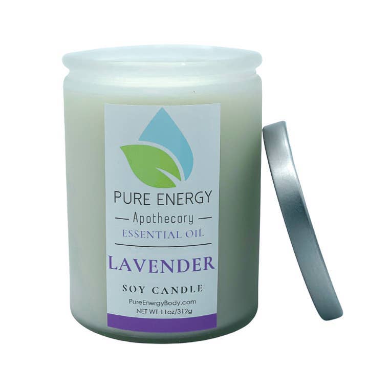 Candle (Lavender) for wholesale by Healing Earth by Pure Energy Apothecary