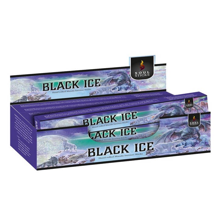 Soul Sticks -Black Ice Masala Incense Sticks (12) for wholesale by Designs by Deekay Inc.