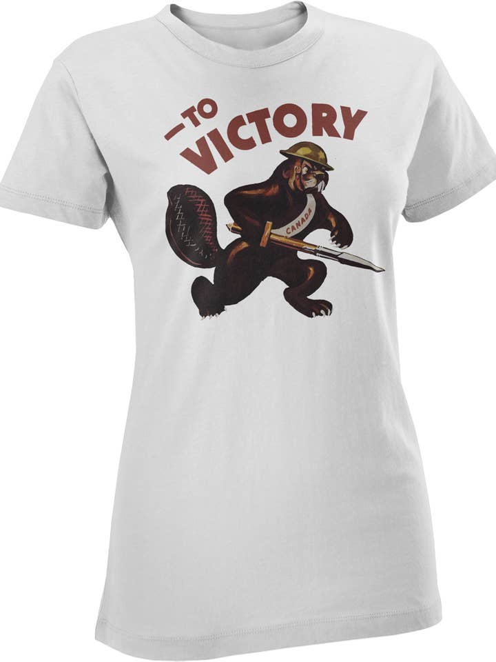 To Victory WW2 Women's T-Shirt for wholesale by Canada for Victory