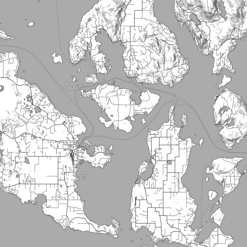 JACE.design - Vendita all'ingrosso Stampa artistica - Stampa della mappa delle Isole San Juan2