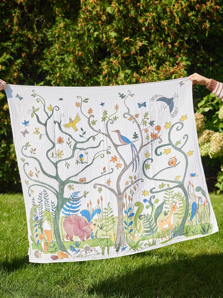 Alsatian Forest Shawl Blanket for wholesale by Timo & Violet