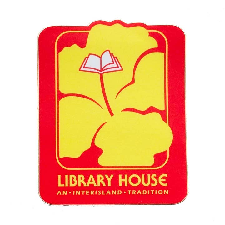 Bibliotekshus vinylklistermärke för wholesale av UMAMIPLANT