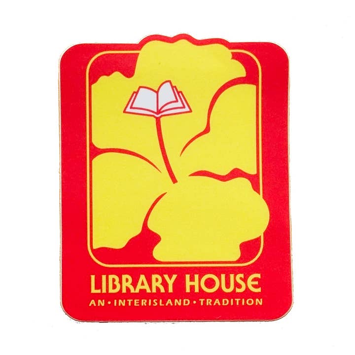 Bibliotekshus vinylklistermärke för wholesale av UMAMIPLANT