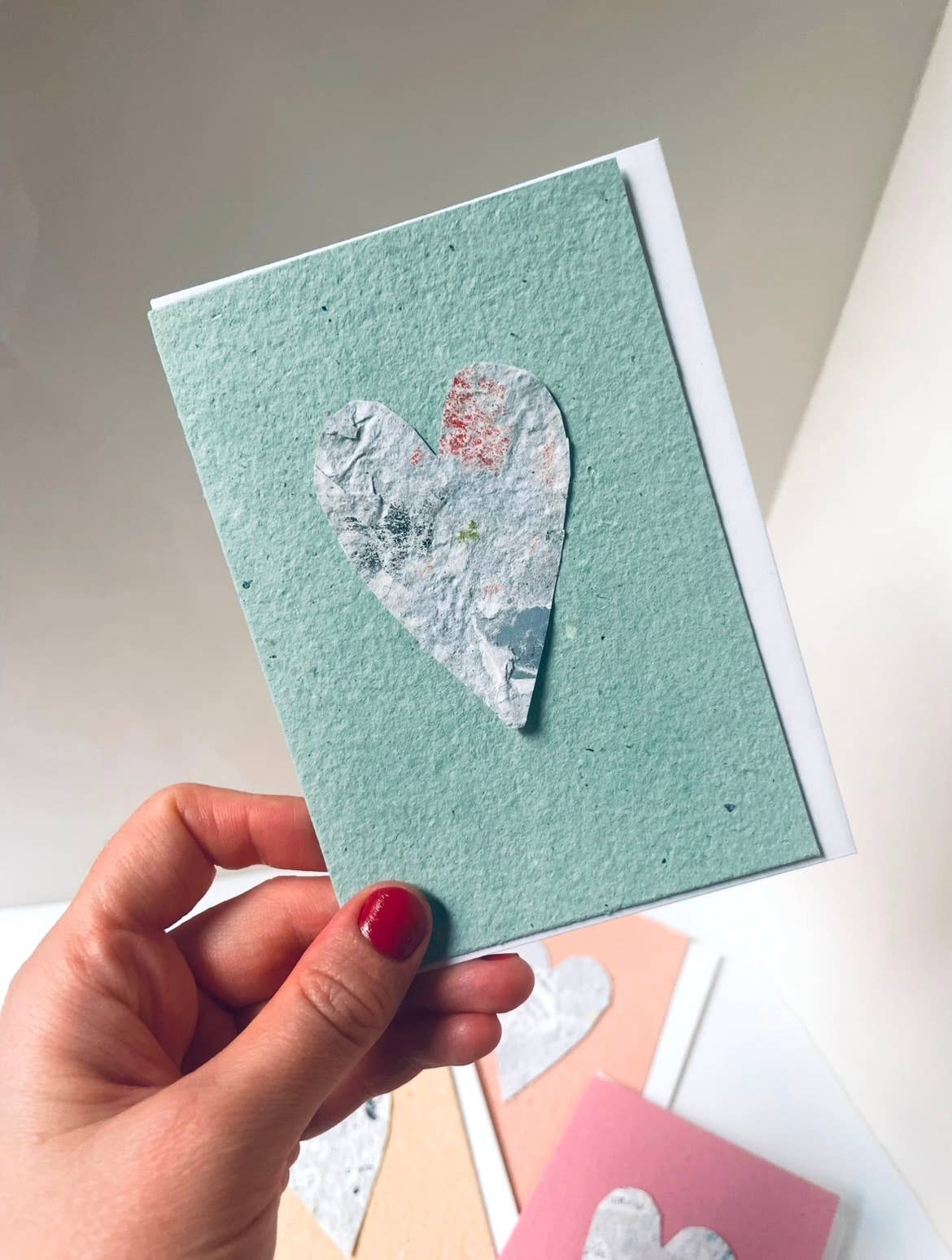 Atelier By Cat – Großhandel Liebeskarte – Mini-Magazin Herz Handgemachte Karten, Umweltfreundliche Papierkarten1