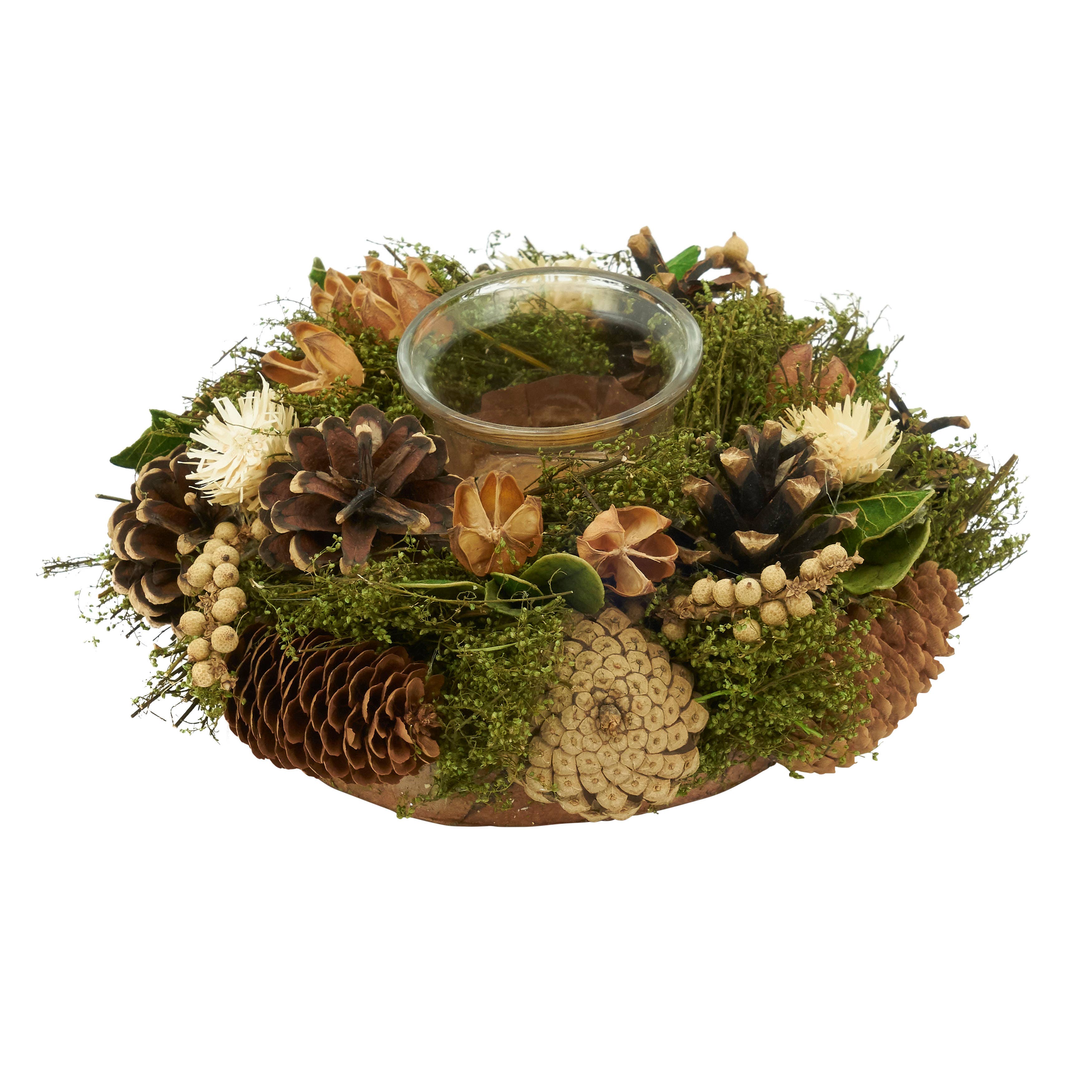 Natural Pinecone Single Votive for wholesale on Faire0