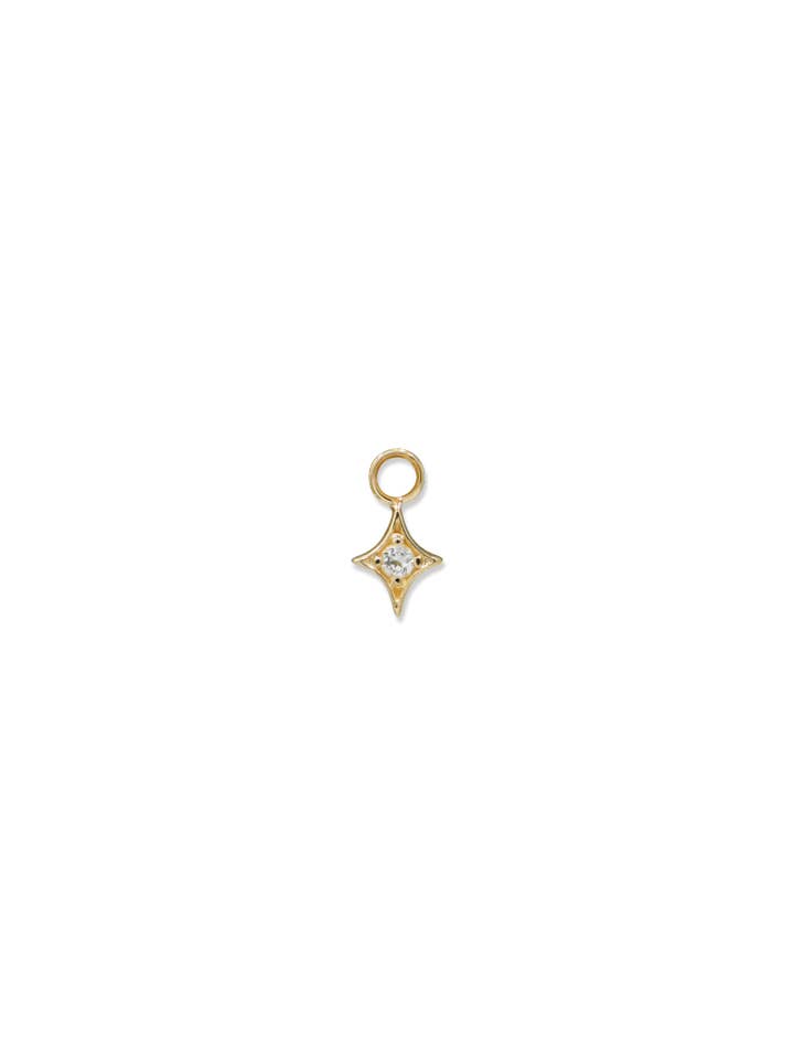 Jac+Jo Mini Gothic Star Hoop Charm for wholesale by ANZIE