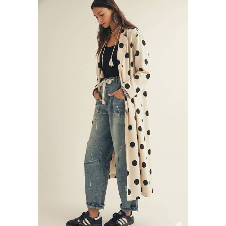 French Vintage Polka Dot Long Jacket for wholesale by IVE