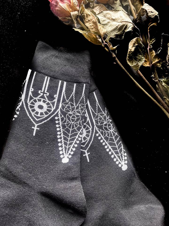 House of Hex - Wholesale Socks - Women's - Gothic Gable Socks1