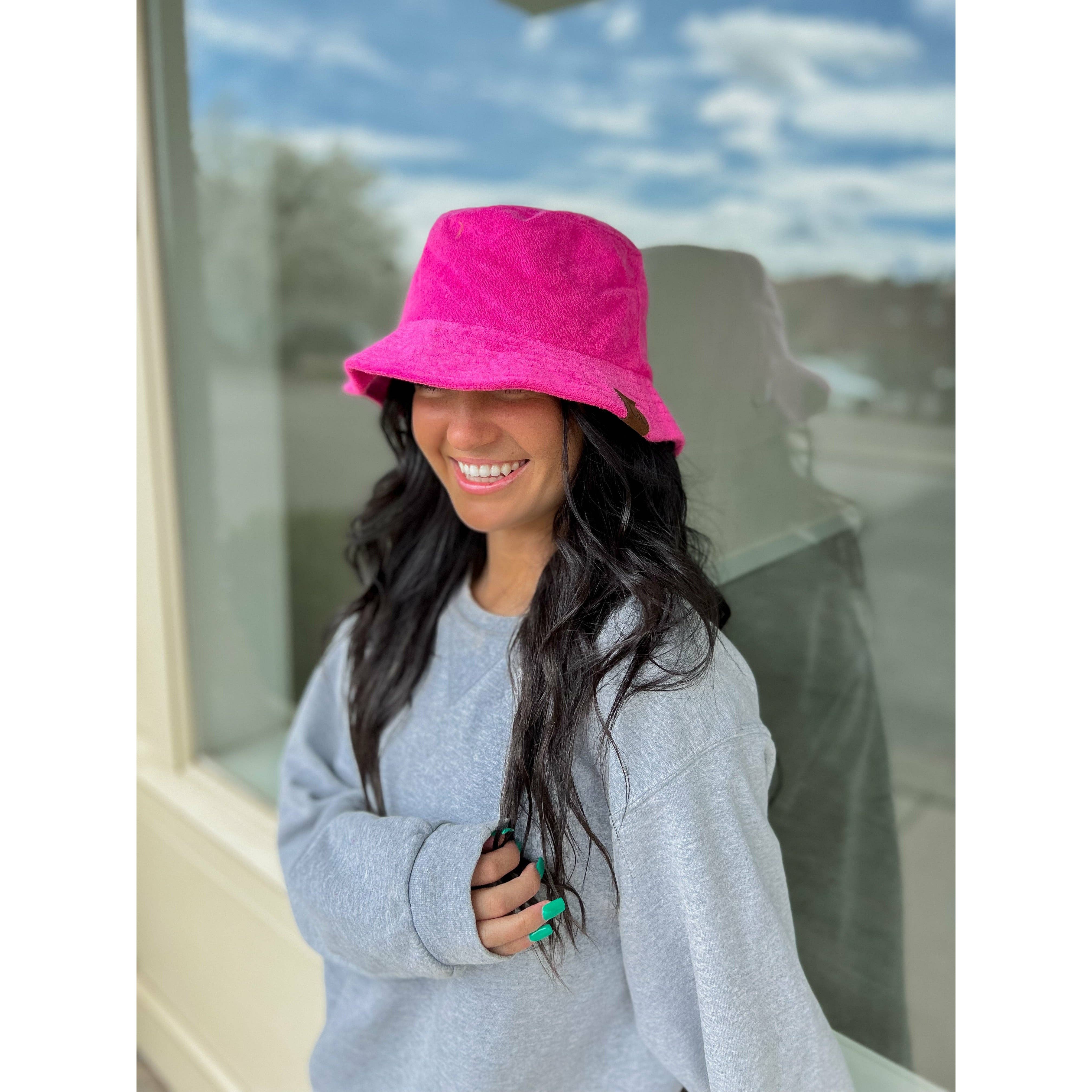 C.C Beanie - Wholesale Bucket Hat - Women's - Solid Terry Cloth C.C Bucket Hat BK0063