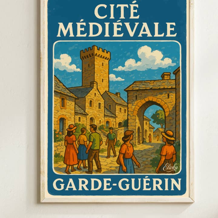 ELIOKA - Wholesale Poster - Displays "The Medieval City of Garde-Guérin" Lozère1
